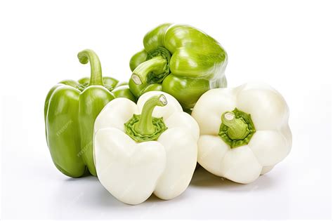 Premium AI Image | White bell peppers isolated on a white background