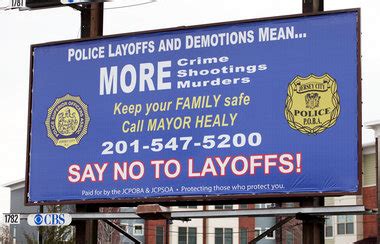 Billboards urge Healy to back off Police layoffs - nj.com