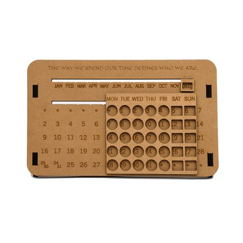 Wooden Lifetime Table Calendar | Perpetual Calendar | The Engraved Store