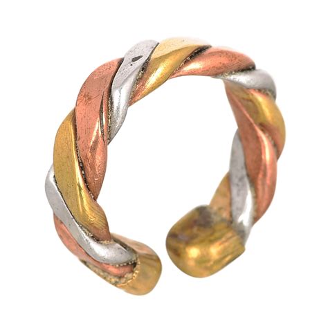 Buy KESAR ZEMS Tridhatu Opening Ring Adjustable Thumb Ring Spiral Ring ...