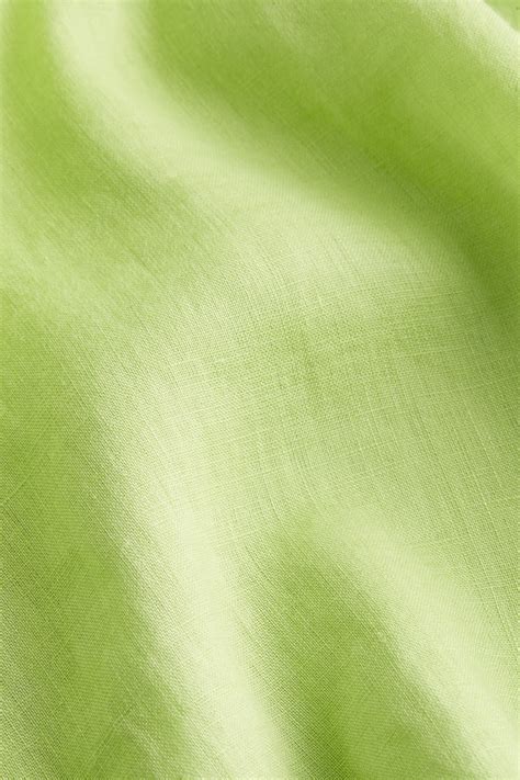 Linen tie-belt dress - Lime green - Ladies | H&M IN