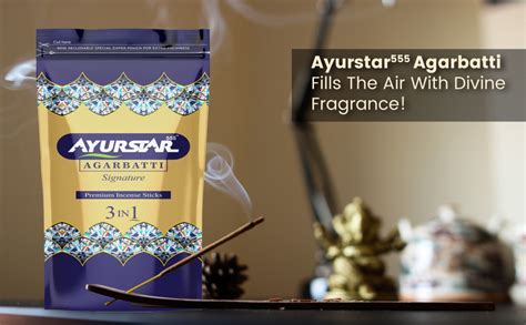 AYURSTAR 555 Agarbatti with Dhoop |4 Refreshing Fragrances- Champa ...