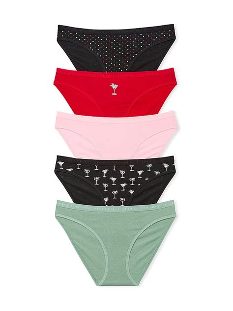 Black/Red/Pink/Green Bikini Knickers 5 Pack | Victoria's Secret UK