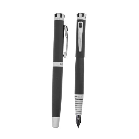 Swissbrand Eternia 2511 Matte Black & Chrome Pen – Brass Body with ...