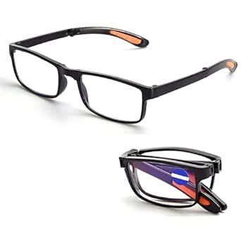 Buy Venzora® Foldable Blue Light Blocking Reading Glasses, Black Frame ...