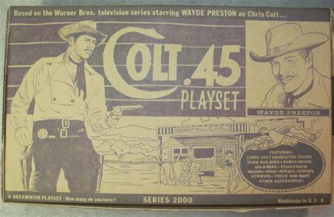 Lot - Colt 45 TV show custom playset, Lizorty box