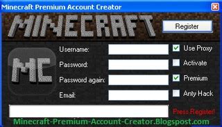 Image result for Create Generator Account Minecraft
