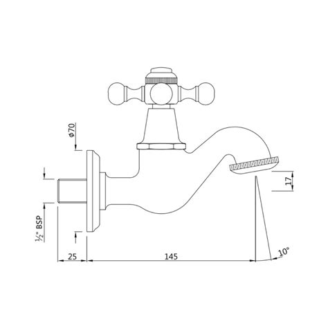 Jaquar WC Area Bib Tap Queens QQT-BCH-7037 - Black Chrome – bathkart.in