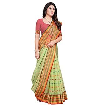 Sidhidata Women's Kota Doria Cotton Manipuri Saree With Unstitched ...