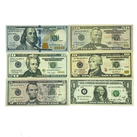 Realistic Replica Prop Money - Double Sided Full Print Fake Dollar Play ...