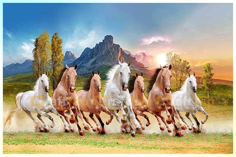 7 horse painting with sunrise vastu direction right