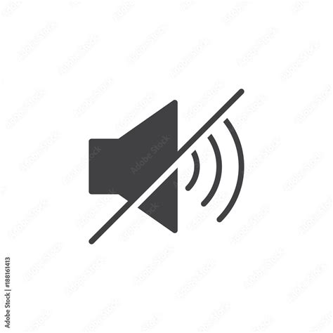 Mute sound icon vector, filled flat sign, solid pictogram isolated on ...