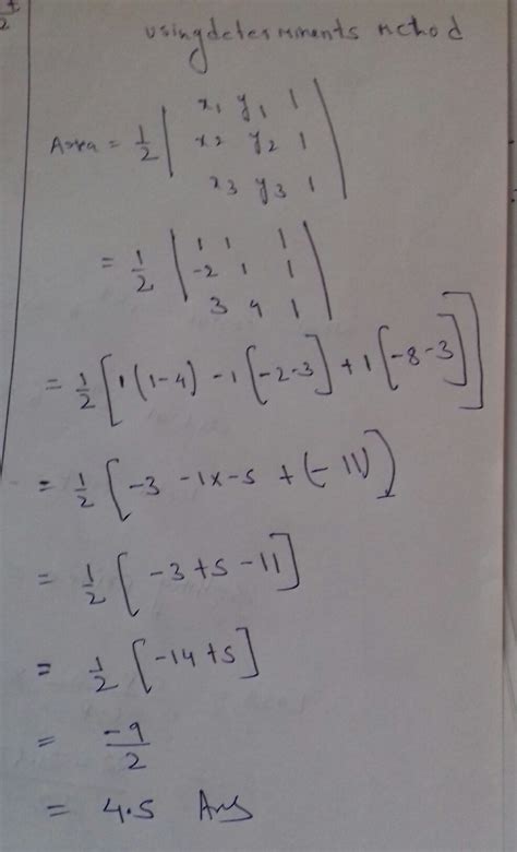 Use determinant to find area of quadrilateral - Brainly.in
