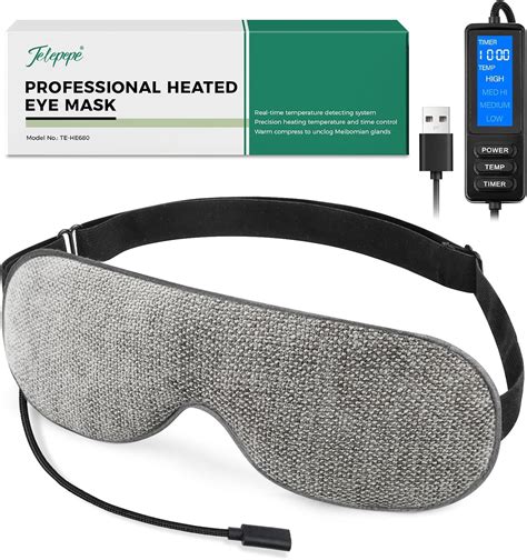 Amazon.com: Telepepe Heated Eye Mask, Warm Eye Compress for Dry Eyes ...