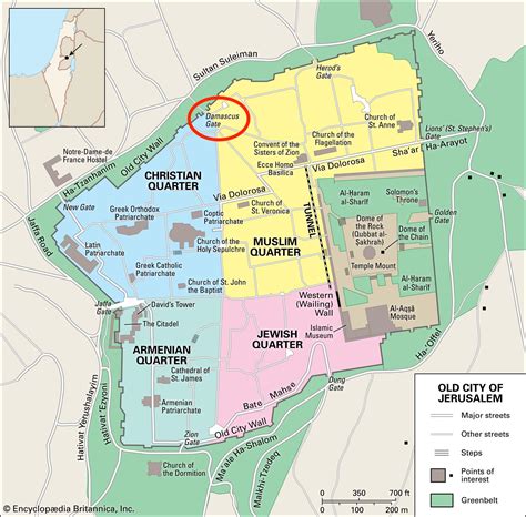 Damascus gate Jerusalem map - Map of damascus gate Jerusalem (Israel)