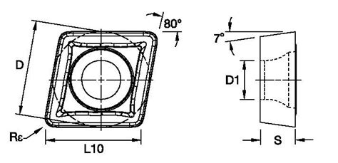 Screw-On CCMT ISO/ANSI Turning Insert 5640387 - Kennametal