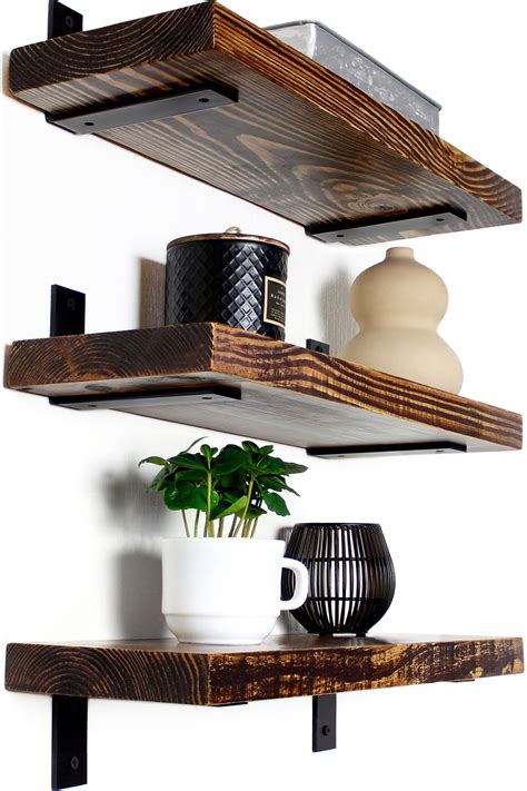 Dark Wood Long Floating Shelves at Dorothy Hood blog