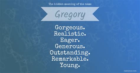 Is Gregory A Good Name at Bryan Polley blog