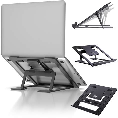 ELV Direct Adjustable Laptop Stand, Aluminum Desktop Holder Riser for ...