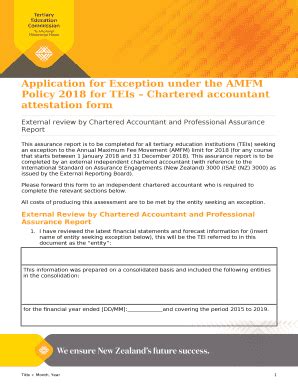 Application for Exception under the AMFM Policy 2018 for TEIs Chartered ...