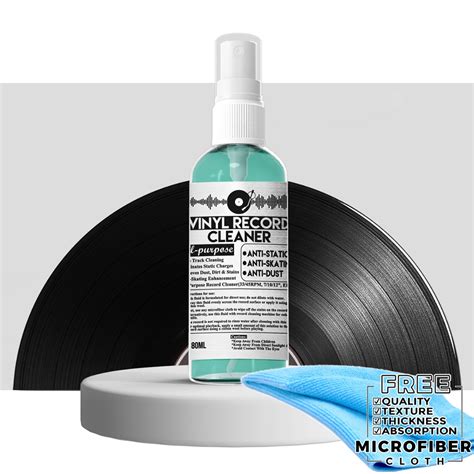 Vinyl Record Cleaner Album Sleeve Turntable LP Record Cleaning Stylus ...