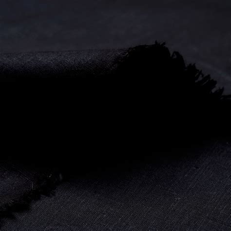 Buy (Pre-Cut 1.50 Mtr) Black Color Piece Dyed Excel Linen Fabric 20353 ...