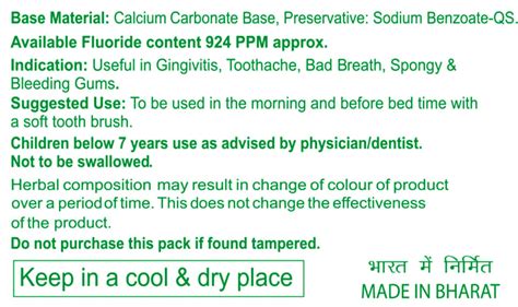 Buy PATANJALI DIVYA DANT KANTI NATURAL TOOTHPASTE 100 G Online & Get ...