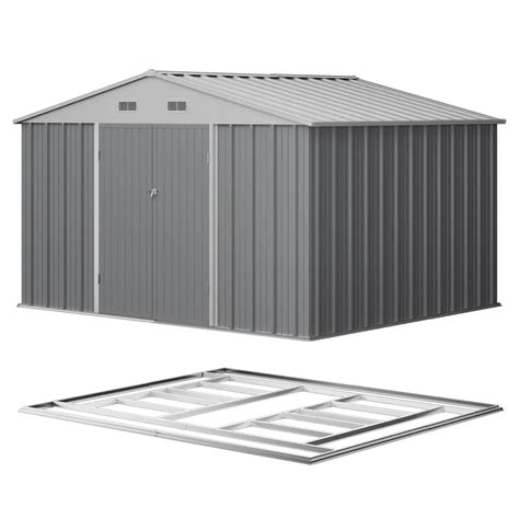 10x8 Metal Storage Shed with Weather Resistance