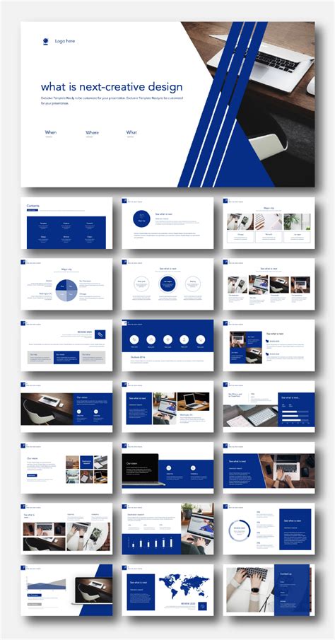 Blue Creative Design Premium PowerPoint Template – Original and High ...