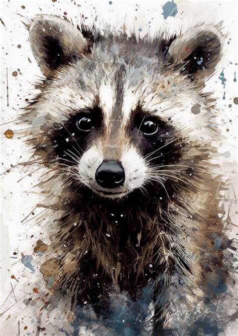 Pinterest | Animal paintings, Raccoon art, Animal art