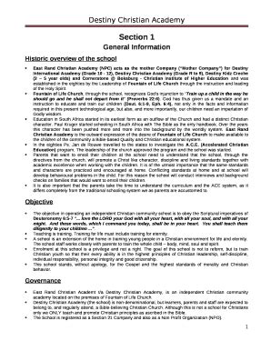 Historic overview of the school Doc Template | pdfFiller