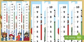 Pirate-Themed 0-20 Vertical Number Line (teacher made)