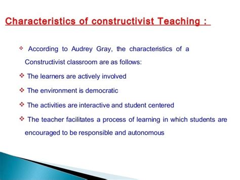 Write List out the basic characteristics of constructivism. - Brainly.in