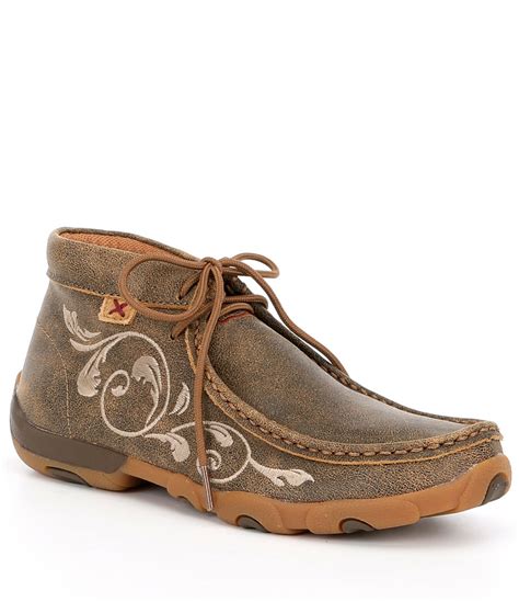Twisted X Women's Embroidered Chukka Driving Mocs | Dillard's