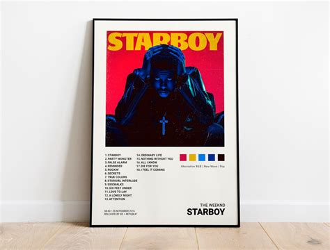 The Weeknd - Starboy Album Cover Poster | Architeg Prints