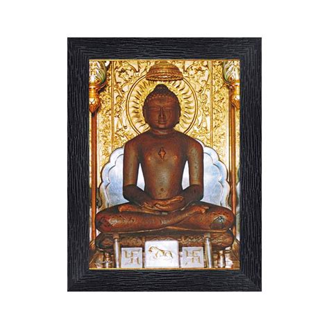 Buy PnF Lord Mahavir Swami Jain God Religious Wood Photo Frames with ...