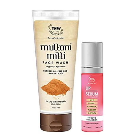 Buy TNW-THE NATURAL WASH LIP SERUM AND MULTANI MITTI FACE WASH FOR ...