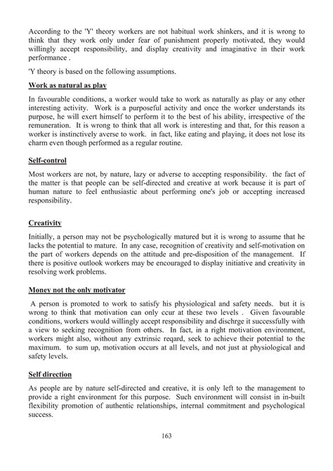 Business Management 219 97 220424 221918 - According to the 'Y' theory ...