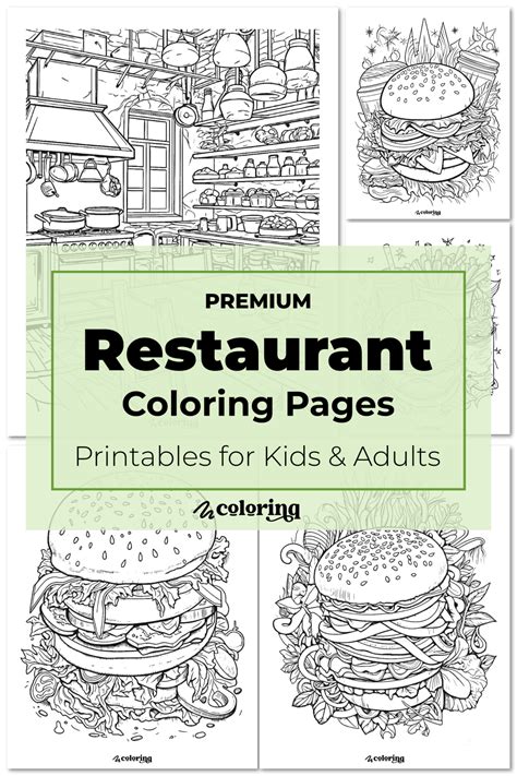 Restaurant Coloring Pages 的图像结果