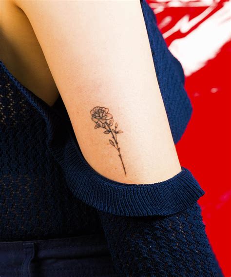 Dainty Rose Tattoo