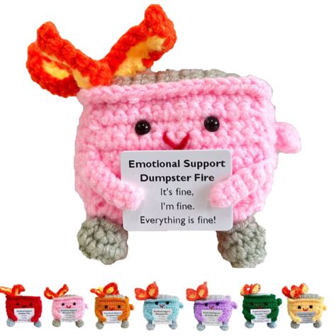 Mini Dumpster Fire DOWNLOAD Emotional Support Dumpster Fire Crochet ...
