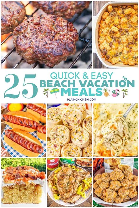 Quick & Easy Beach Vacation Meals - 25 ideas for cooking your own meals ...