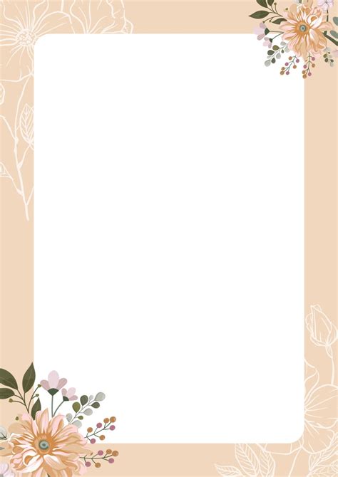 Border Pages Free Printable Flower Border Pages