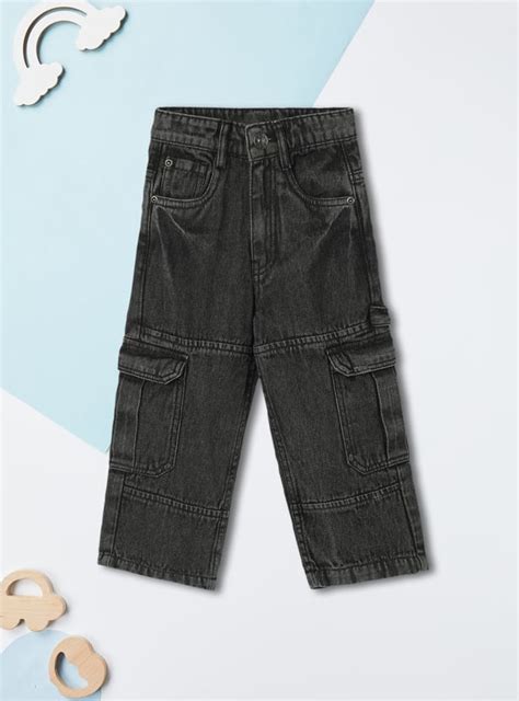 Buy Boys Loose Fit Washed Cargo Jeans Online at just Rs. 799.0 ...