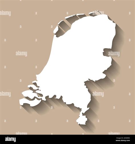 Netherlands vector country map silhouette Stock Vector Image & Art - Alamy