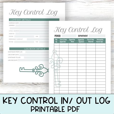Image result for Key Tracking Log Template