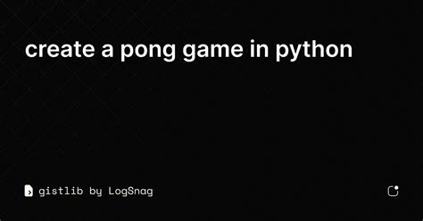 Pong Game in Python 的图像结果
