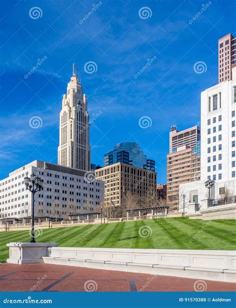 Columbus Ohio Skyline stock photo. Image of scenes, cityscape - 91570388
