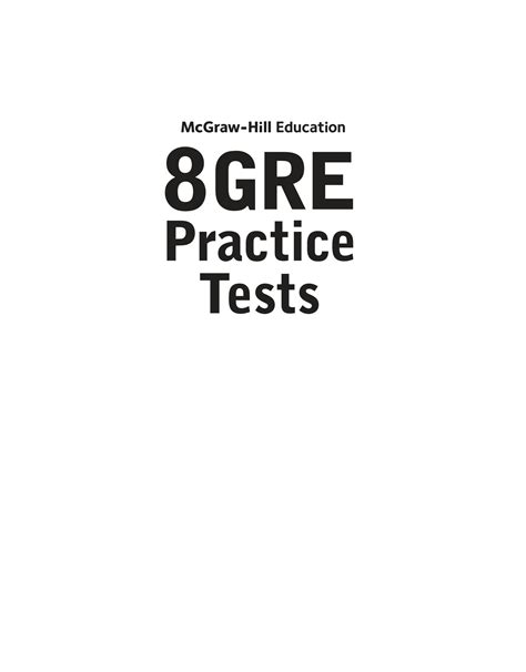 SOLUTION: Mcgraw hill education 8 gre practice tests pdf - Studypool