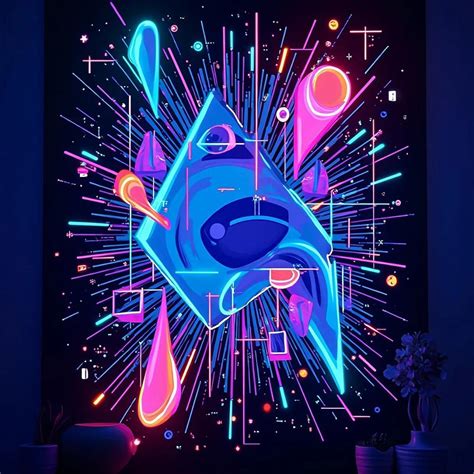 AI Blacklight Poster Generator - Create Trippy Neon Art from Text Online